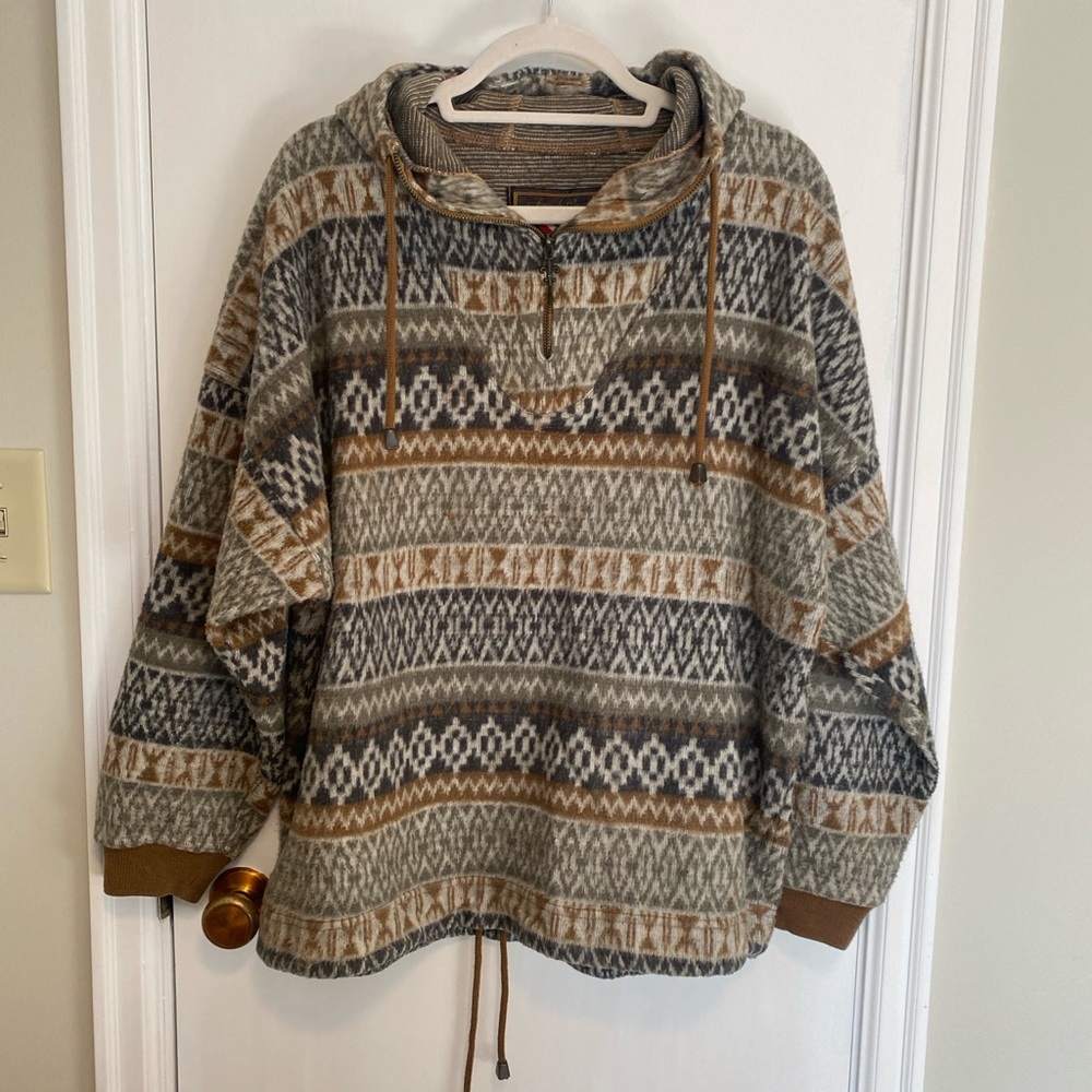 French Country Express Aztec Hooded Pullover - Picture 2 of 6